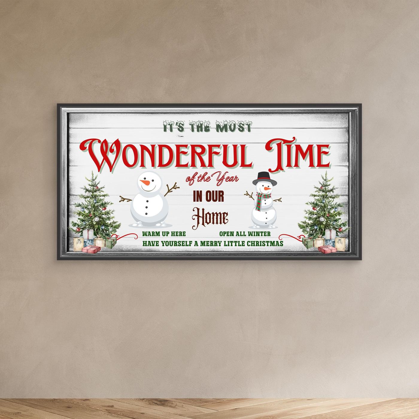 Christmas Canvas wall art It's the most wonderful time of the year