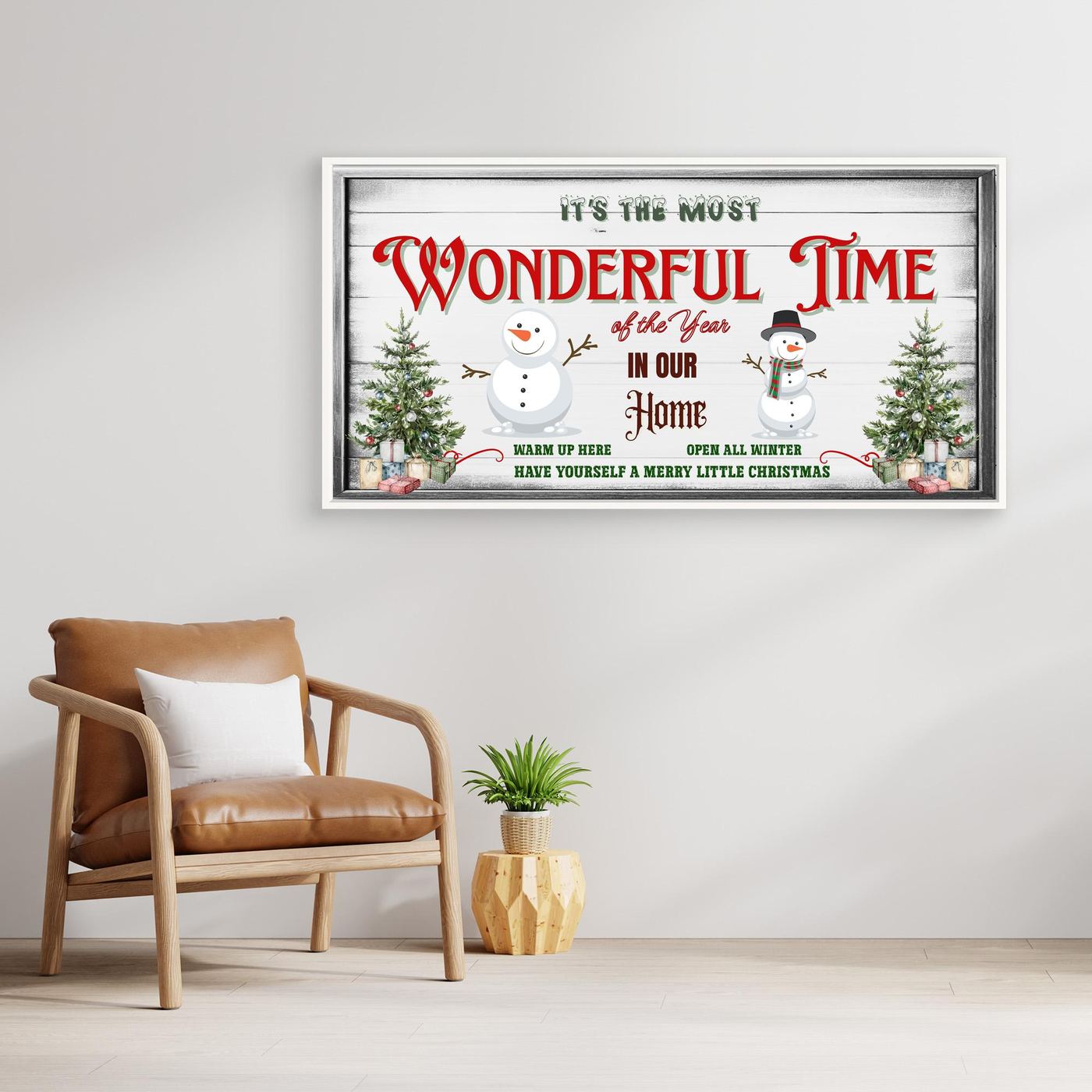 Christmas Canvas wall art It's the most wonderful time of the year