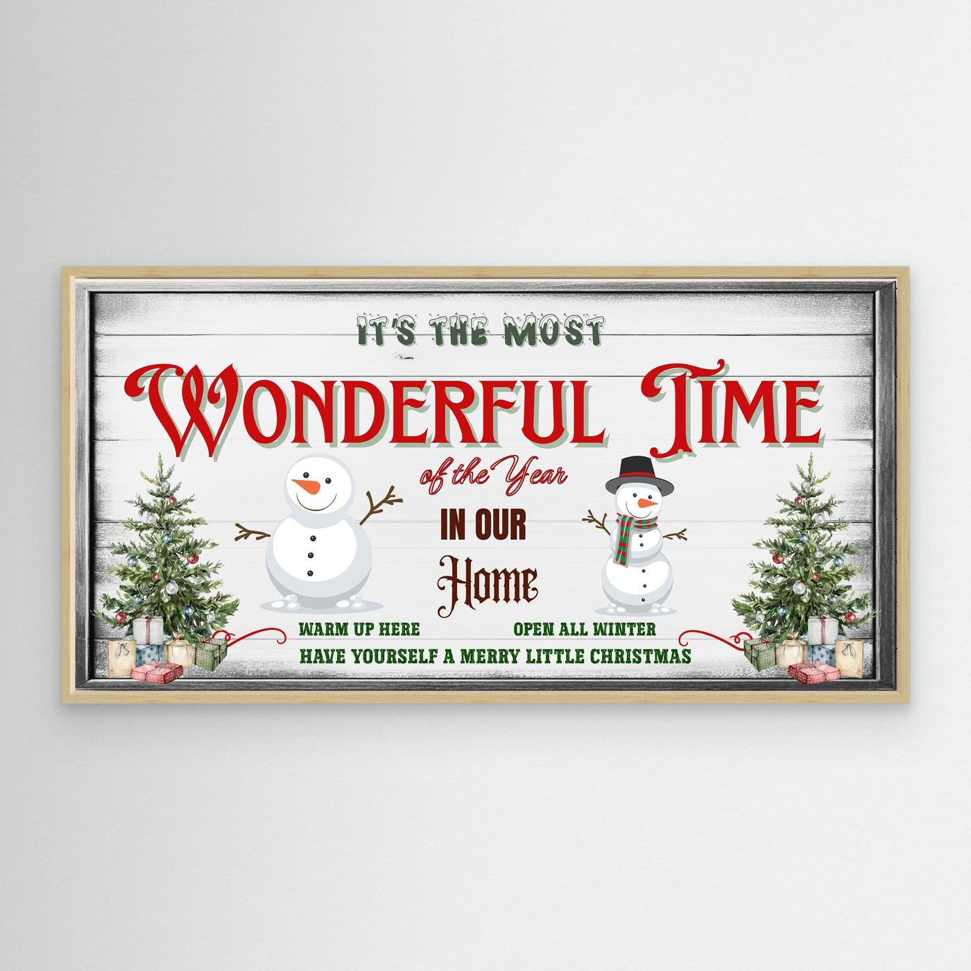 Christmas Canvas wall art It's the most wonderful time of the year