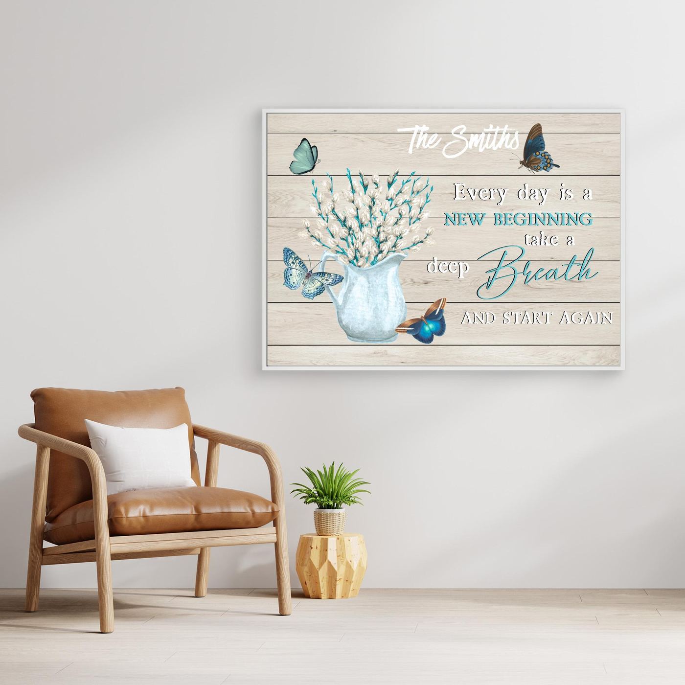 Inspirational Wall Art Canvas Every day is a new beginning