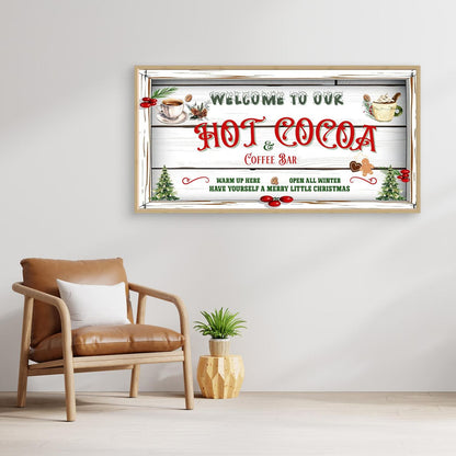 Christmas Canvas wall art Welcome to our Hot Cocoa & Coffee Bar