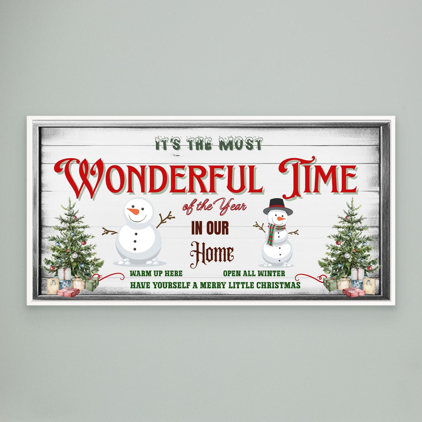Christmas Canvas wall art It's the most wonderful time of the year