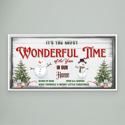 Christmas Canvas wall art It's the most wonderful time of the year