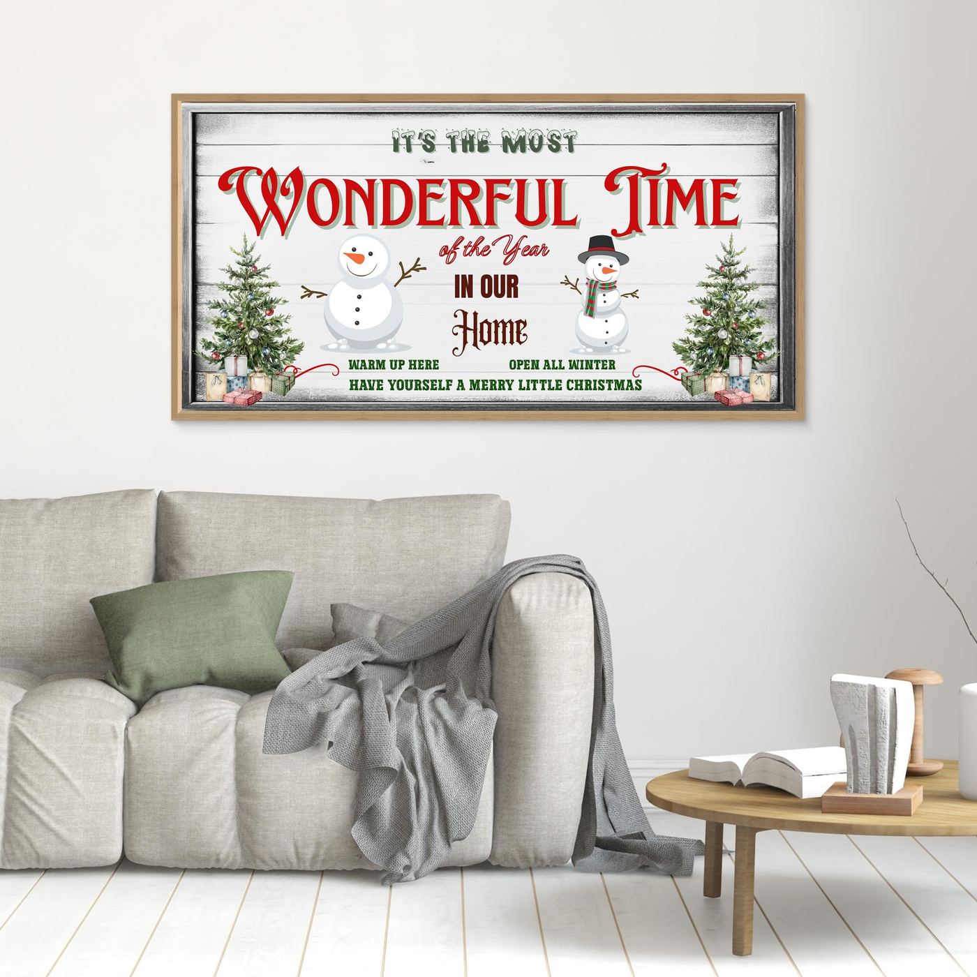 Christmas Canvas wall art It's the most wonderful time of the year