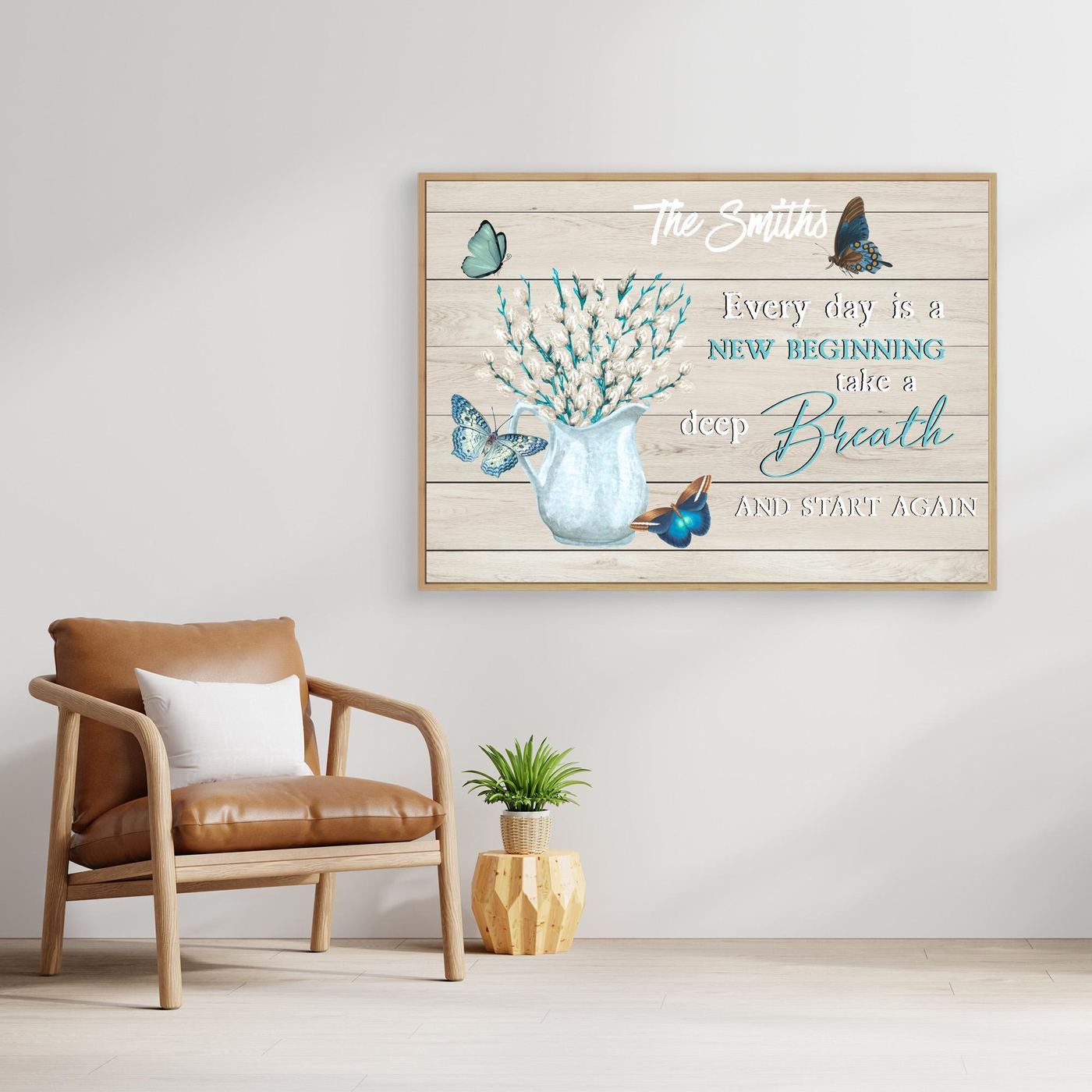 Inspirational Wall Art Canvas Every day is a new beginning