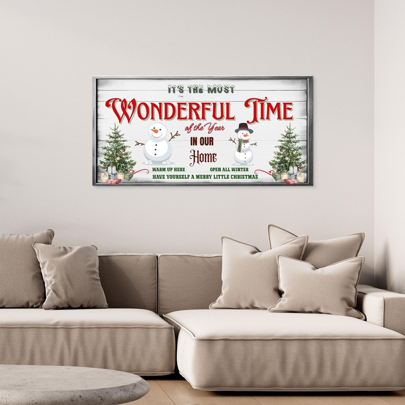 Christmas Canvas wall art It's the most wonderful time of the year