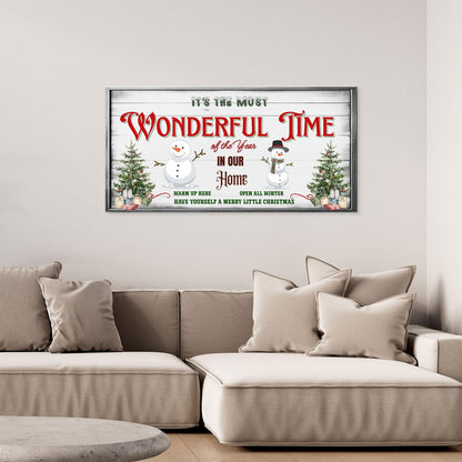 Christmas Canvas wall art It's the most wonderful time of the year