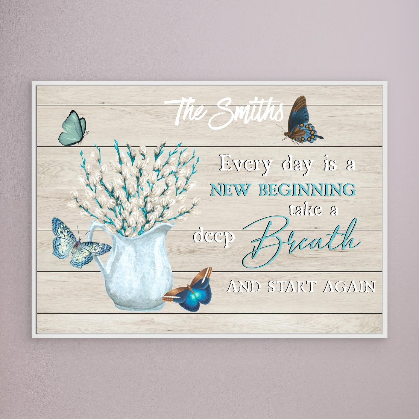 Inspirational Wall Art Canvas Every day is a new beginning