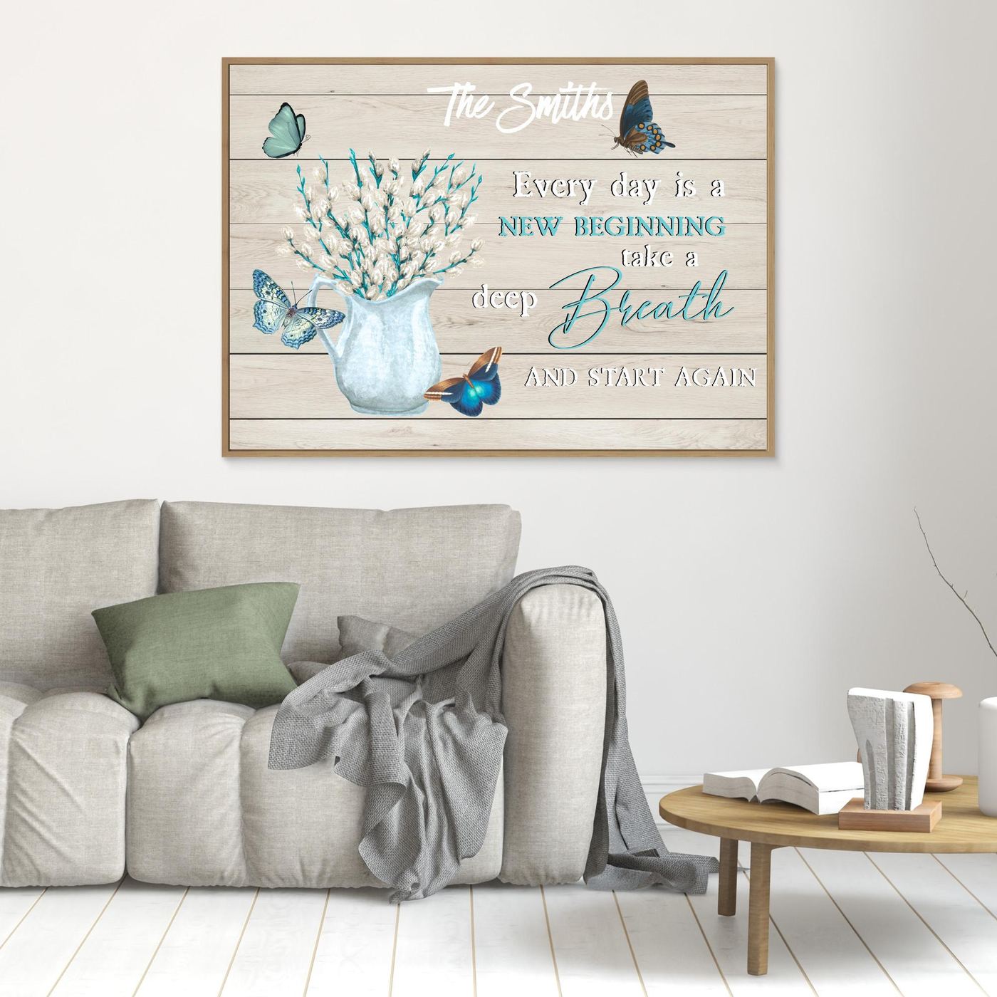 Inspirational Wall Art Canvas Every day is a new beginning