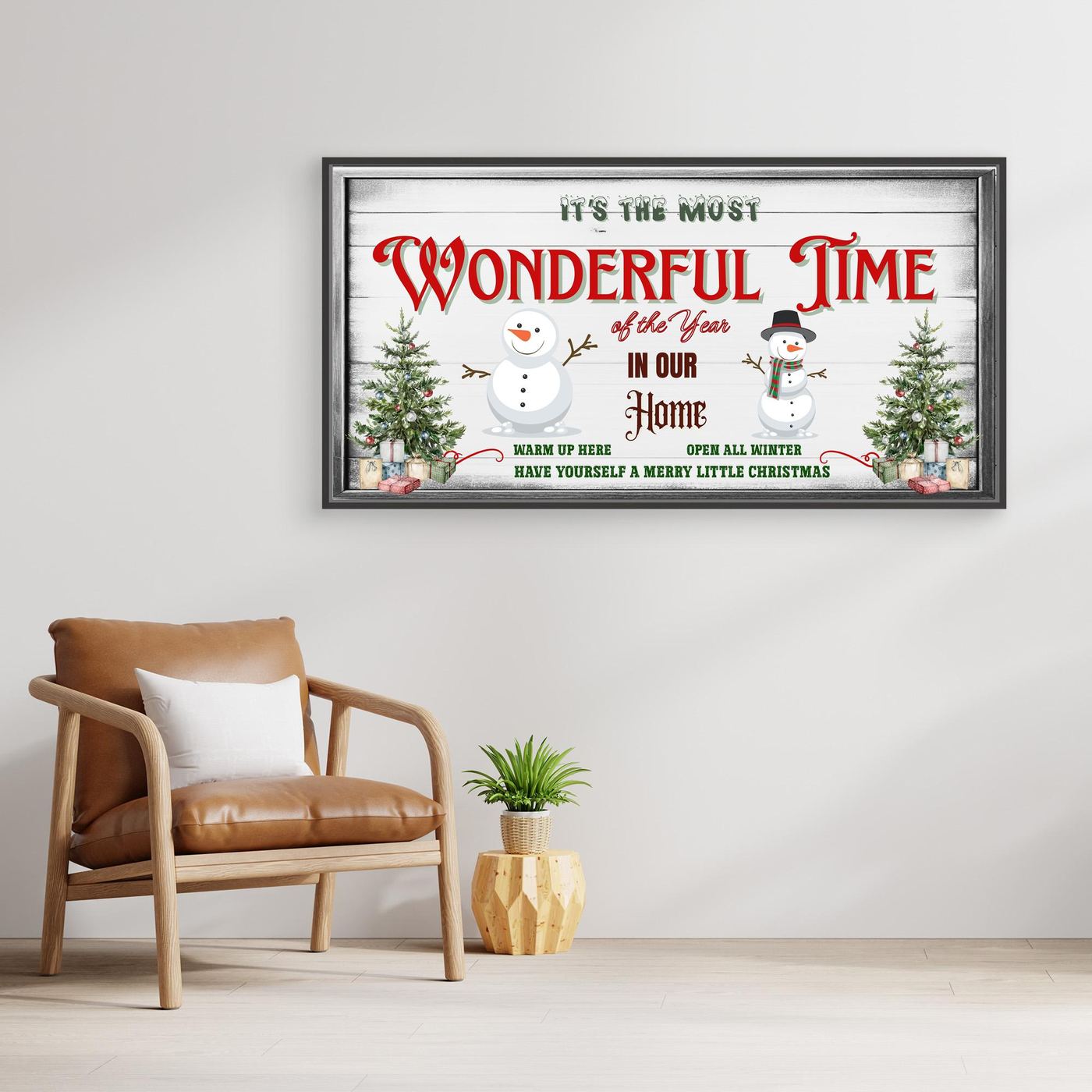 Christmas Canvas wall art It's the most wonderful time of the year