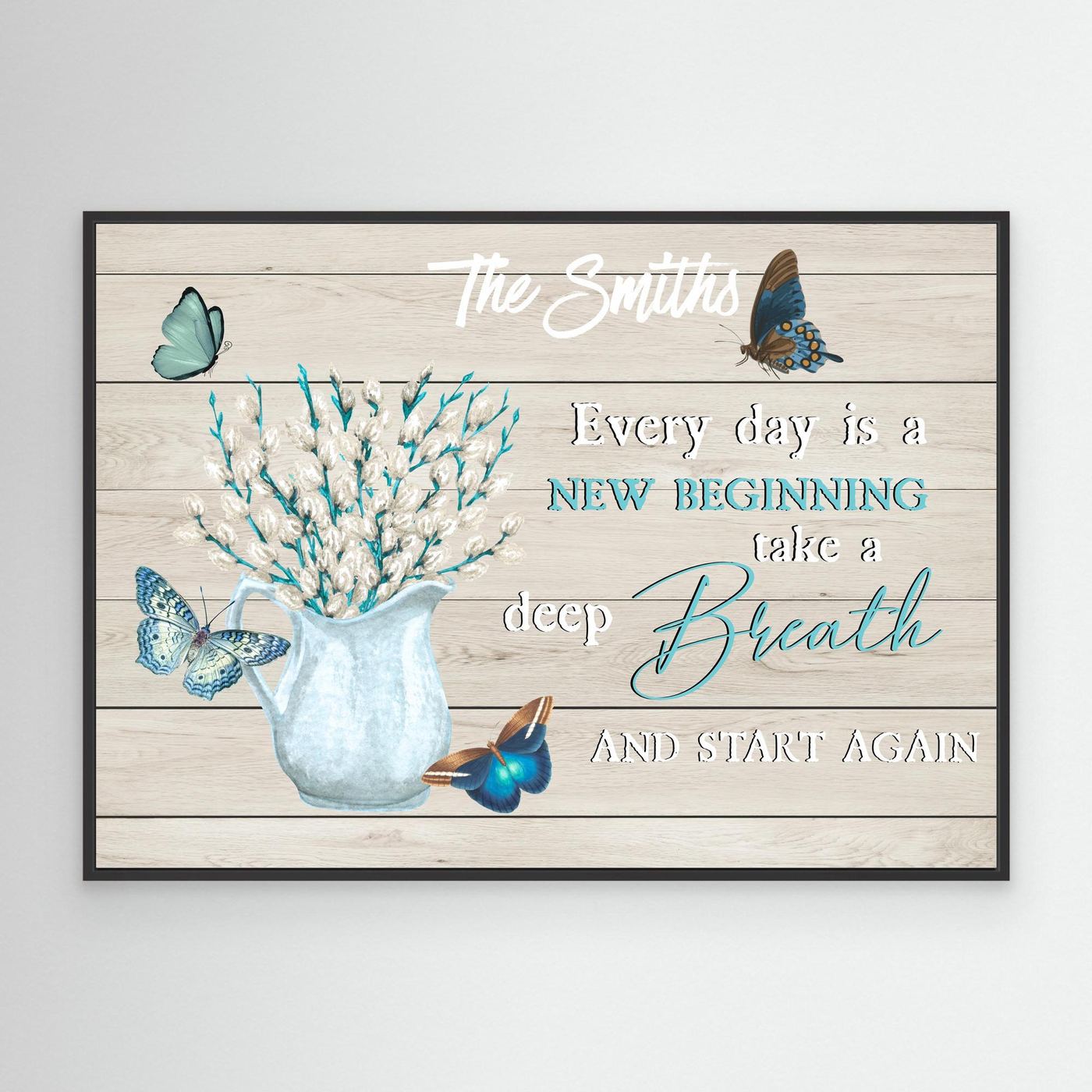 Inspirational Wall Art Canvas Every day is a new beginning