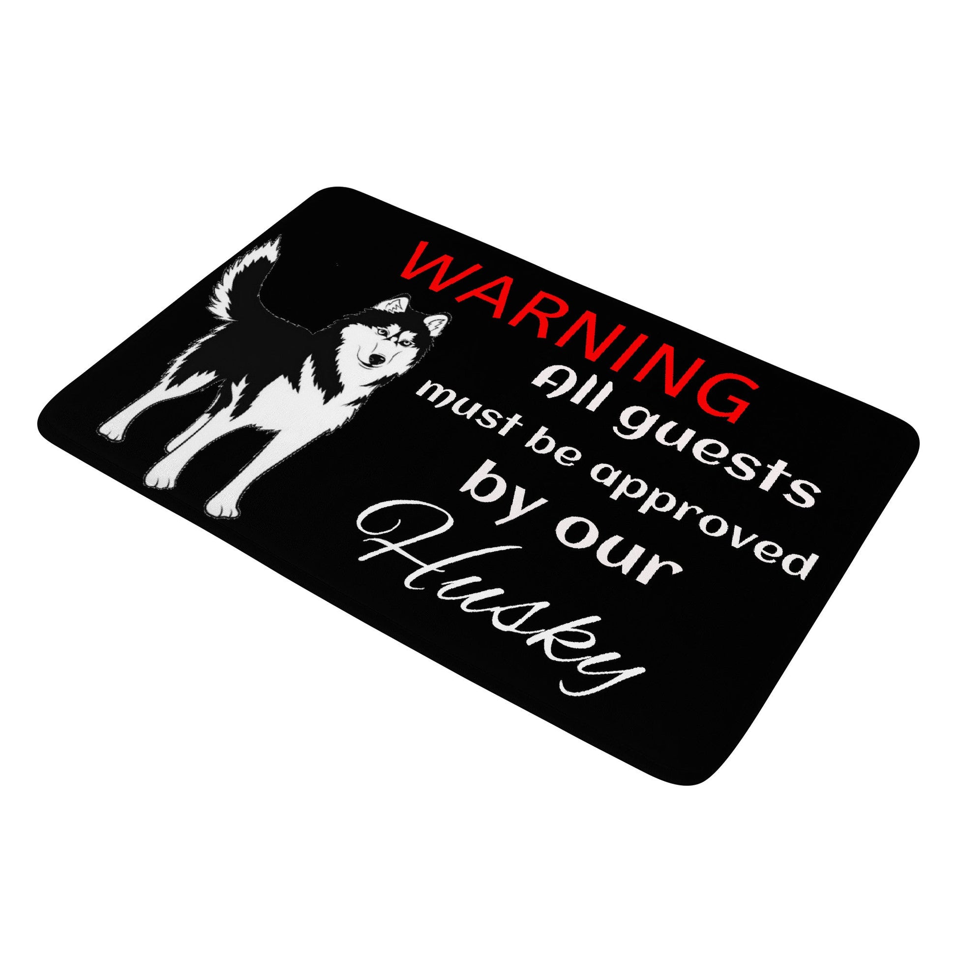 Doormat Warning Husky JewelryLuxeUS.store