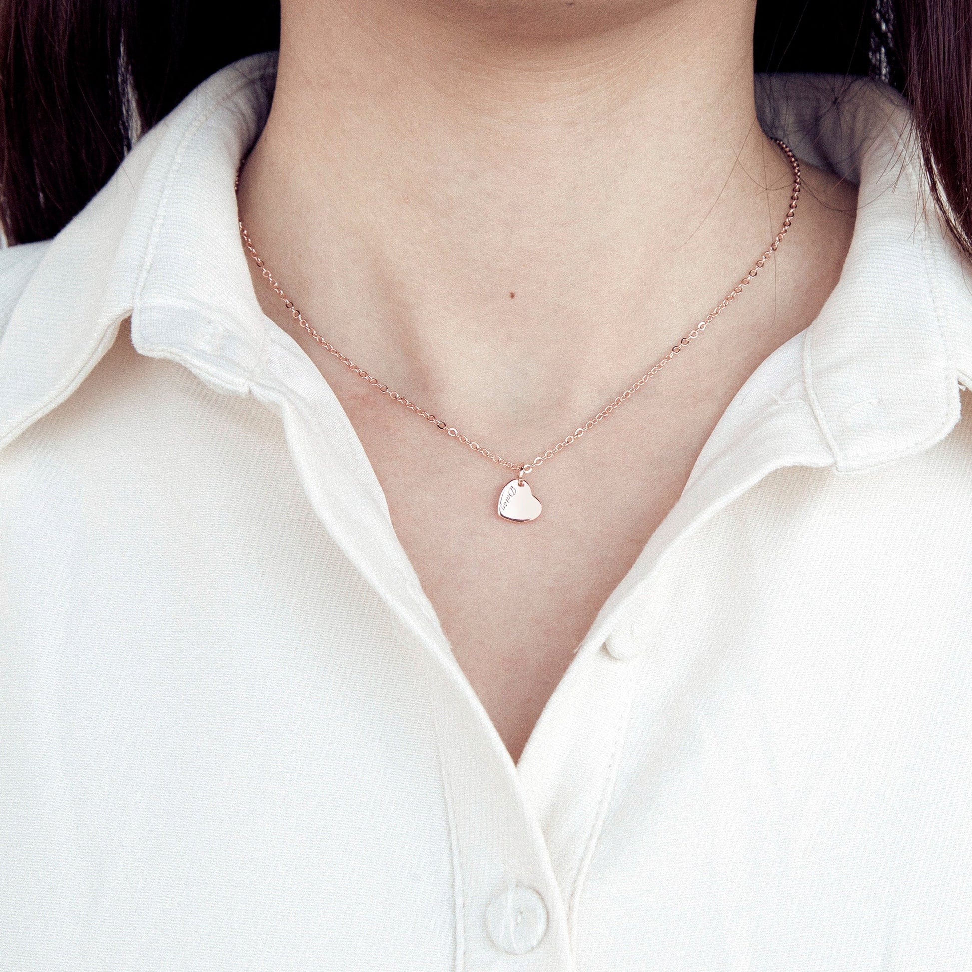 Personalized Heart Necklace - JewelryLuxeUS.Shop