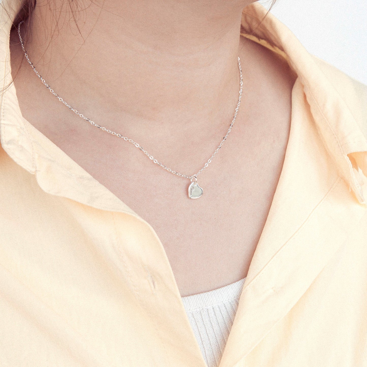 Personalized Heart Necklace - JewelryLuxeUS.Shop