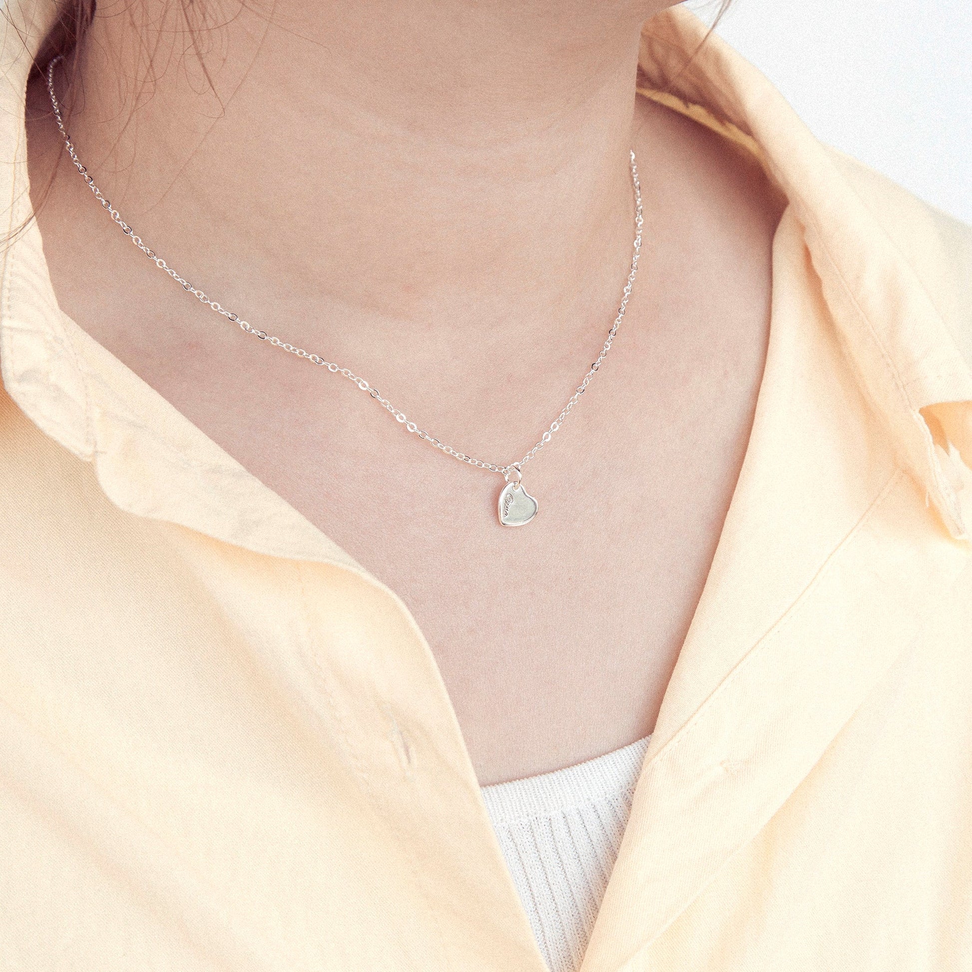 Personalized Heart Necklace - JewelryLuxeUS.Shop