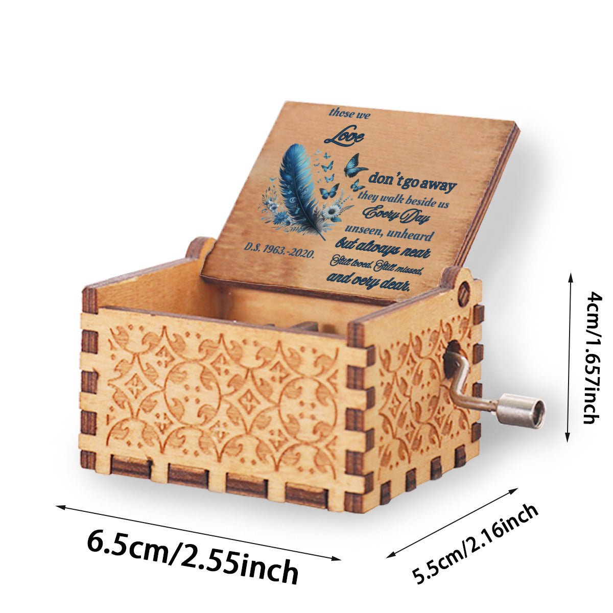 Personalized music box memorial - JewelryLuxeUS.Shop