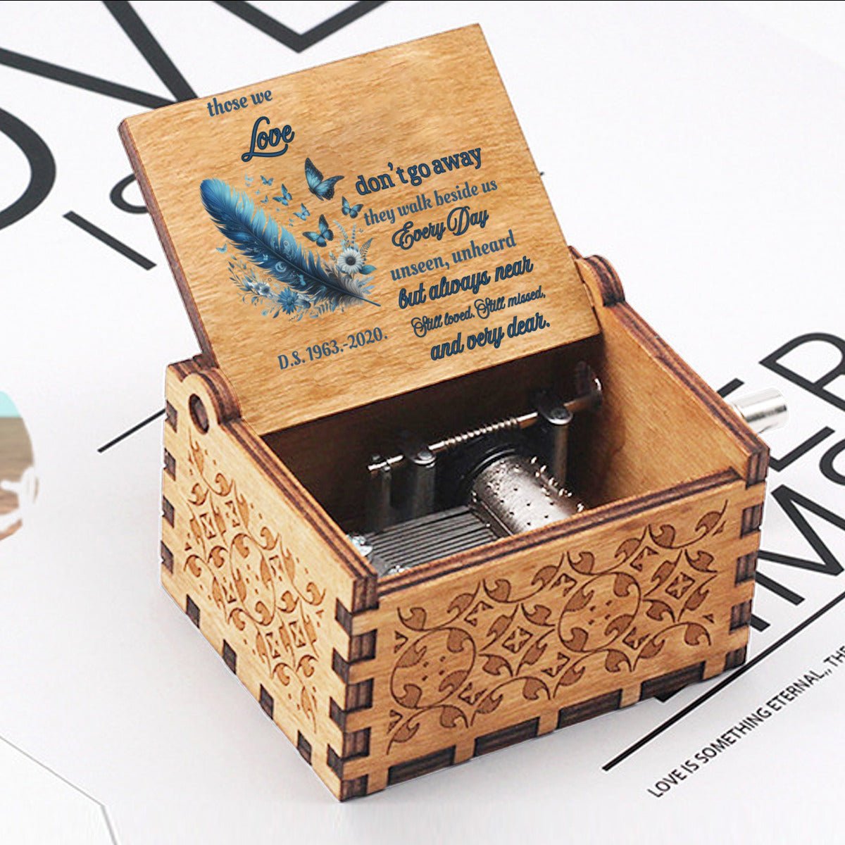 Personalized music box memorial - JewelryLuxeUS.Shop