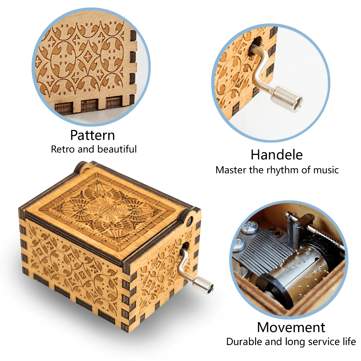 Personalized music box memorial - JewelryLuxeUS.Shop