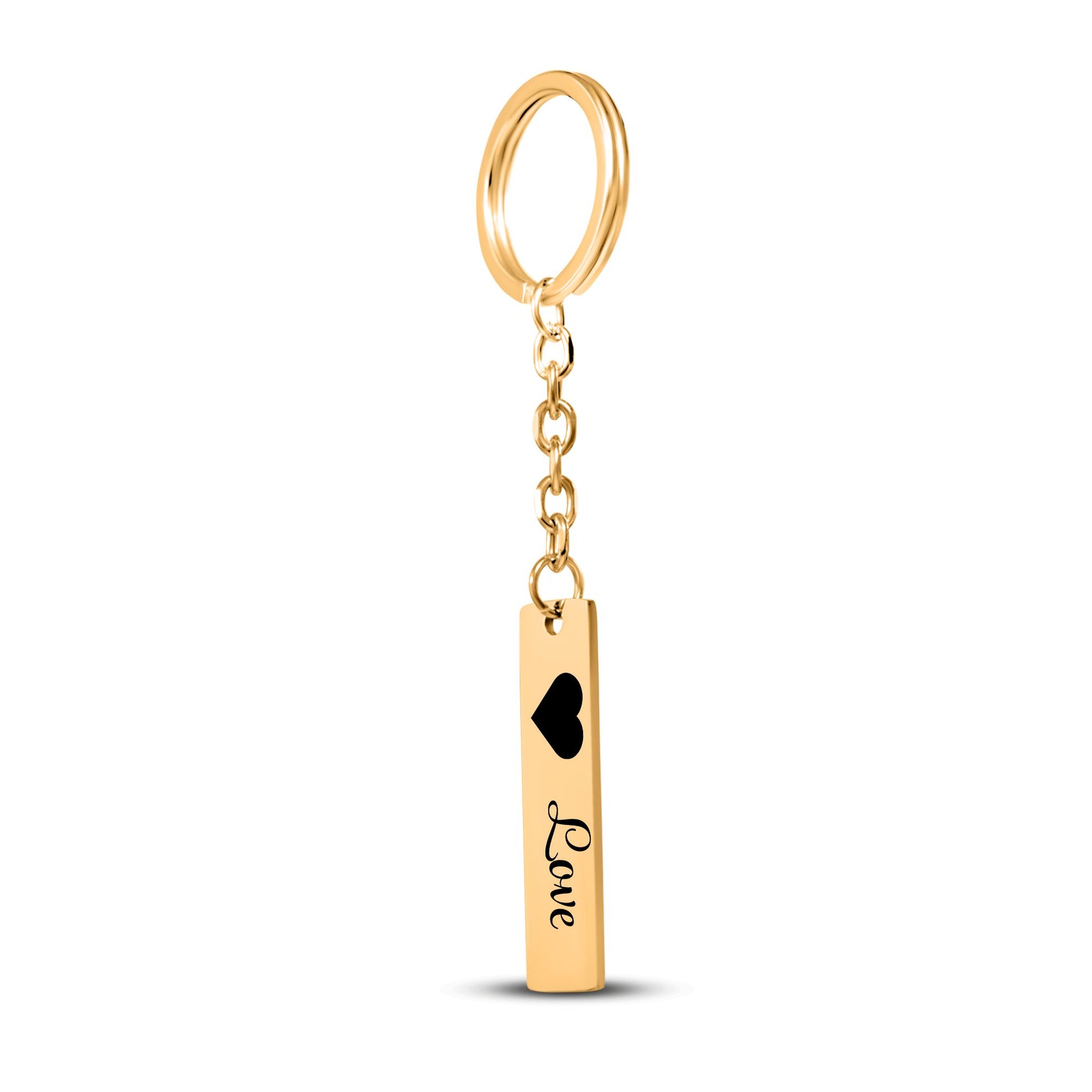 Personalized Vertical Bar Love Keychain – Custom Engraved Gift for Couples by OwnPrint