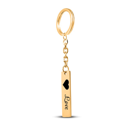 Personalized Vertical Bar Love Keychain – Custom Engraved Gift for Couples by OwnPrint