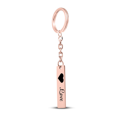 Personalized Vertical Bar Love Keychain – Custom Engraved Gift for Couples by OwnPrint