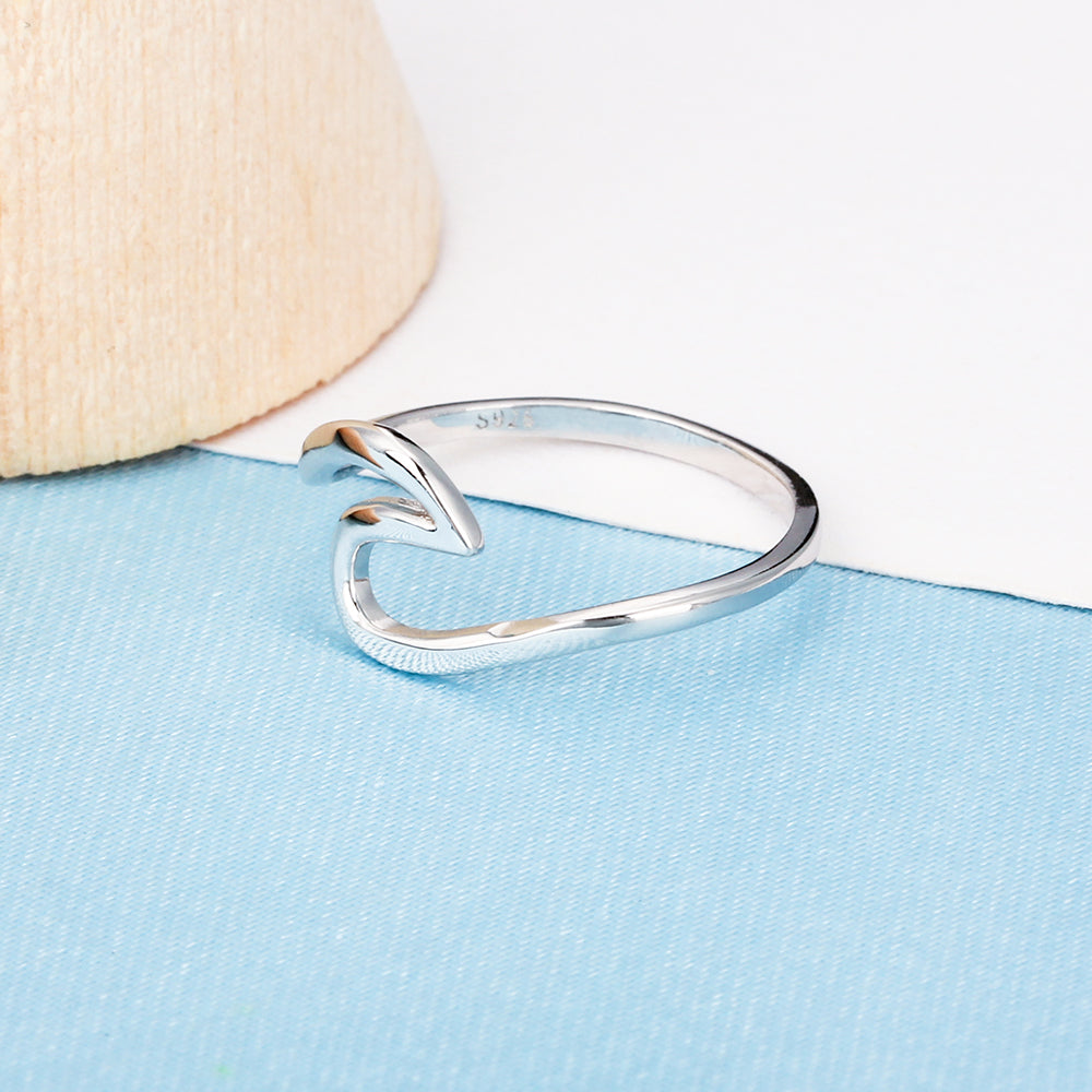 Fashion Wave 925 Sterling Silver Ring by cmoffer