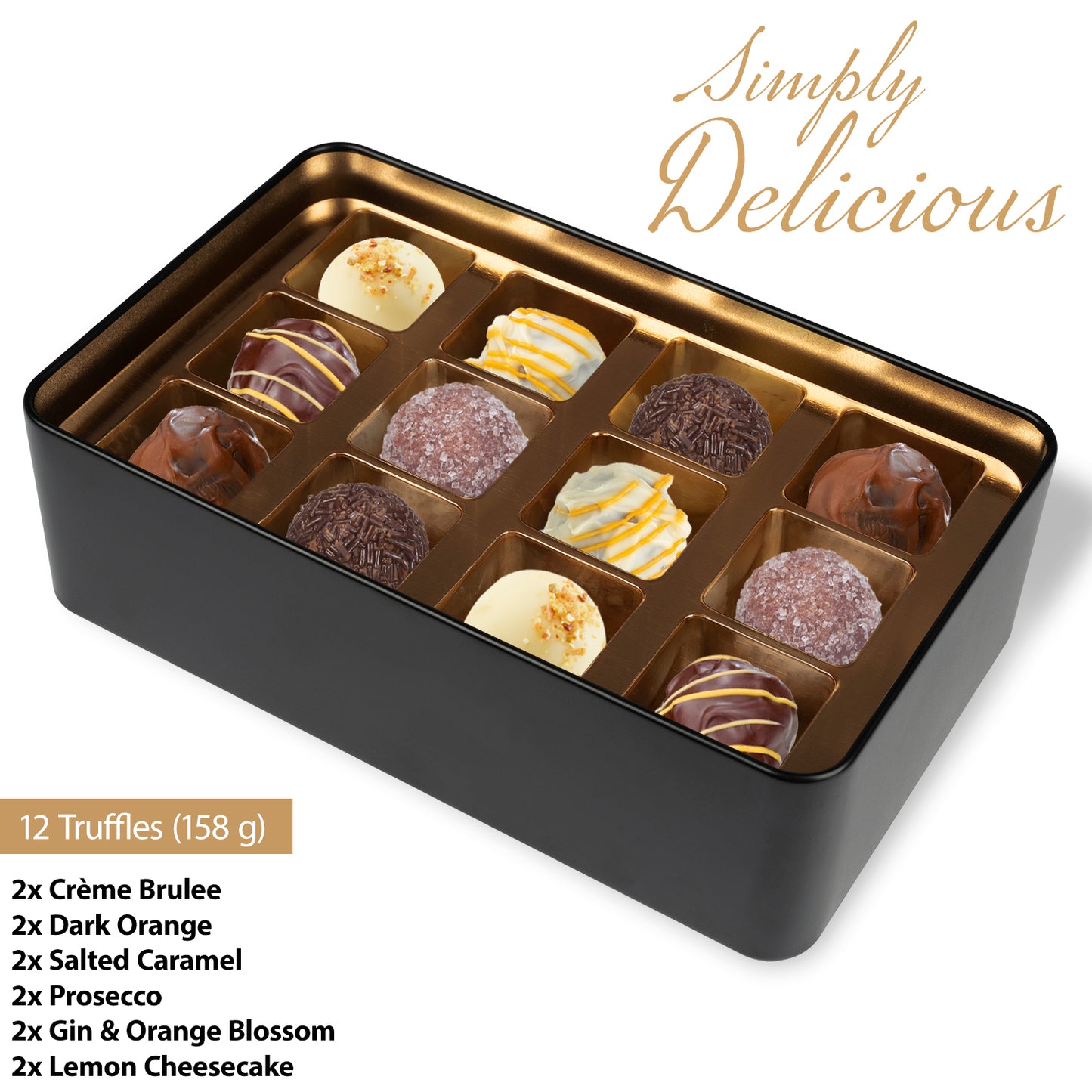 Happy Valentine's Day Tin of 12 Hand Made Truffles