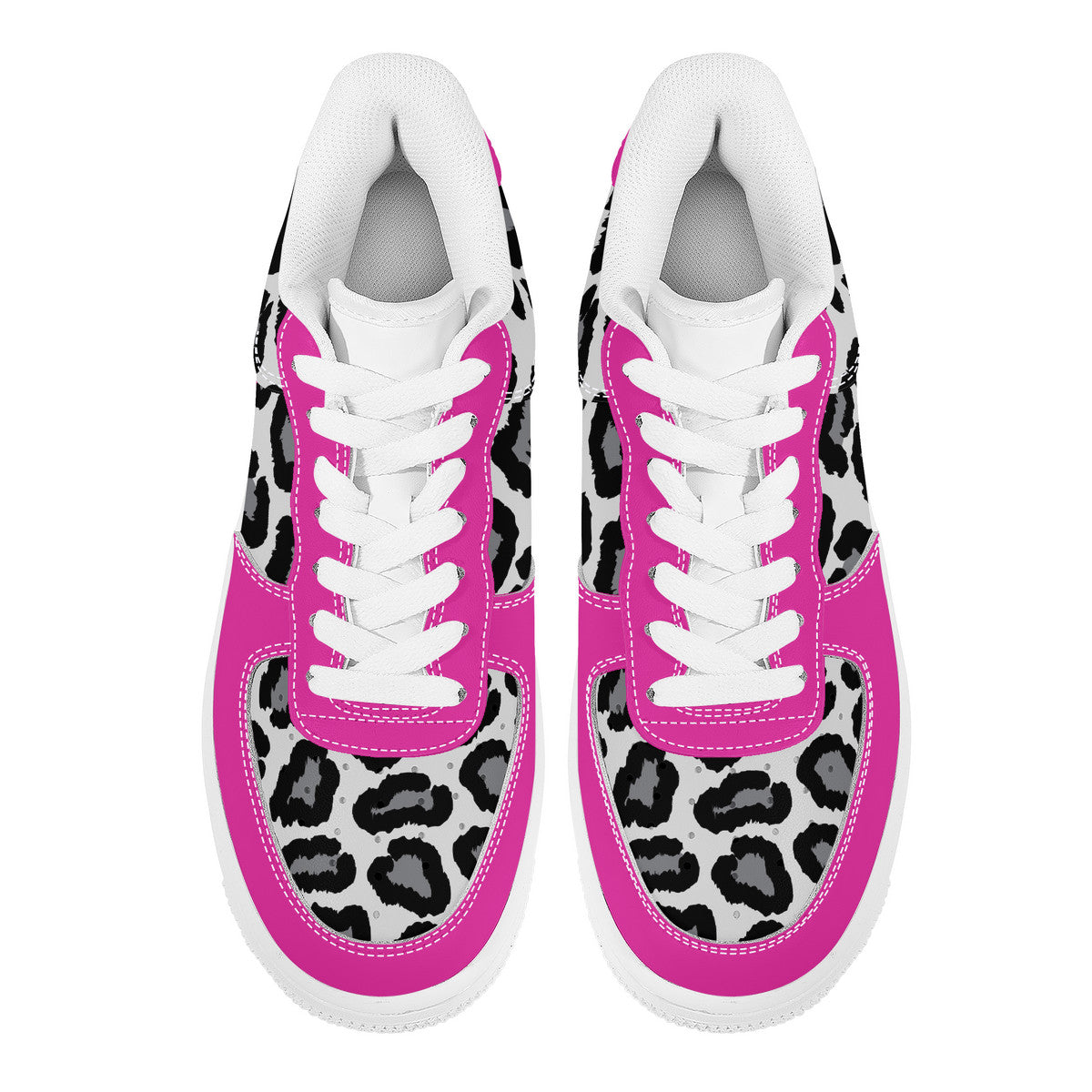Low Top Unisex Sneaker Leopard print and Pink decoration JewelryLuxeUS.store