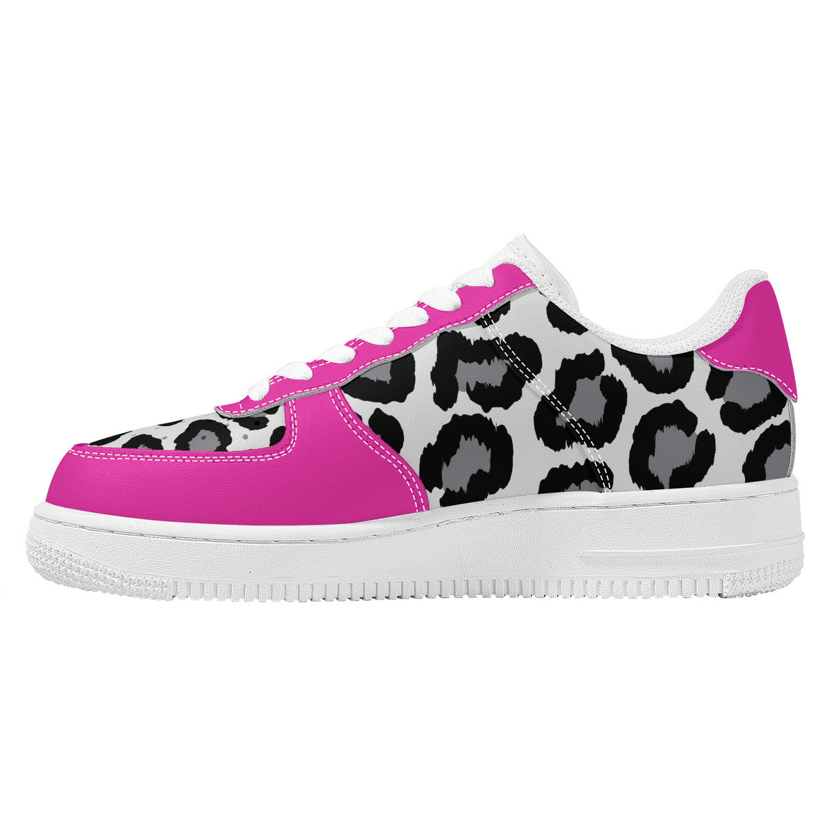 Low Top Unisex Sneaker Leopard print and Pink decoration JewelryLuxeUS.store