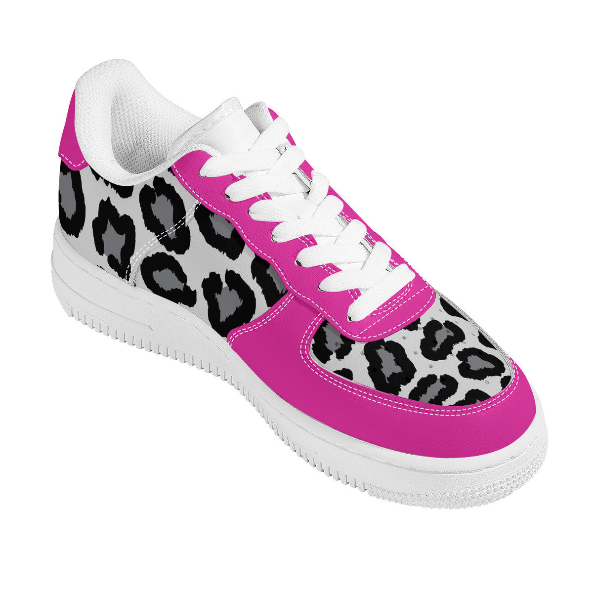 Low Top Unisex Sneaker Leopard print and Pink decoration JewelryLuxeUS.store