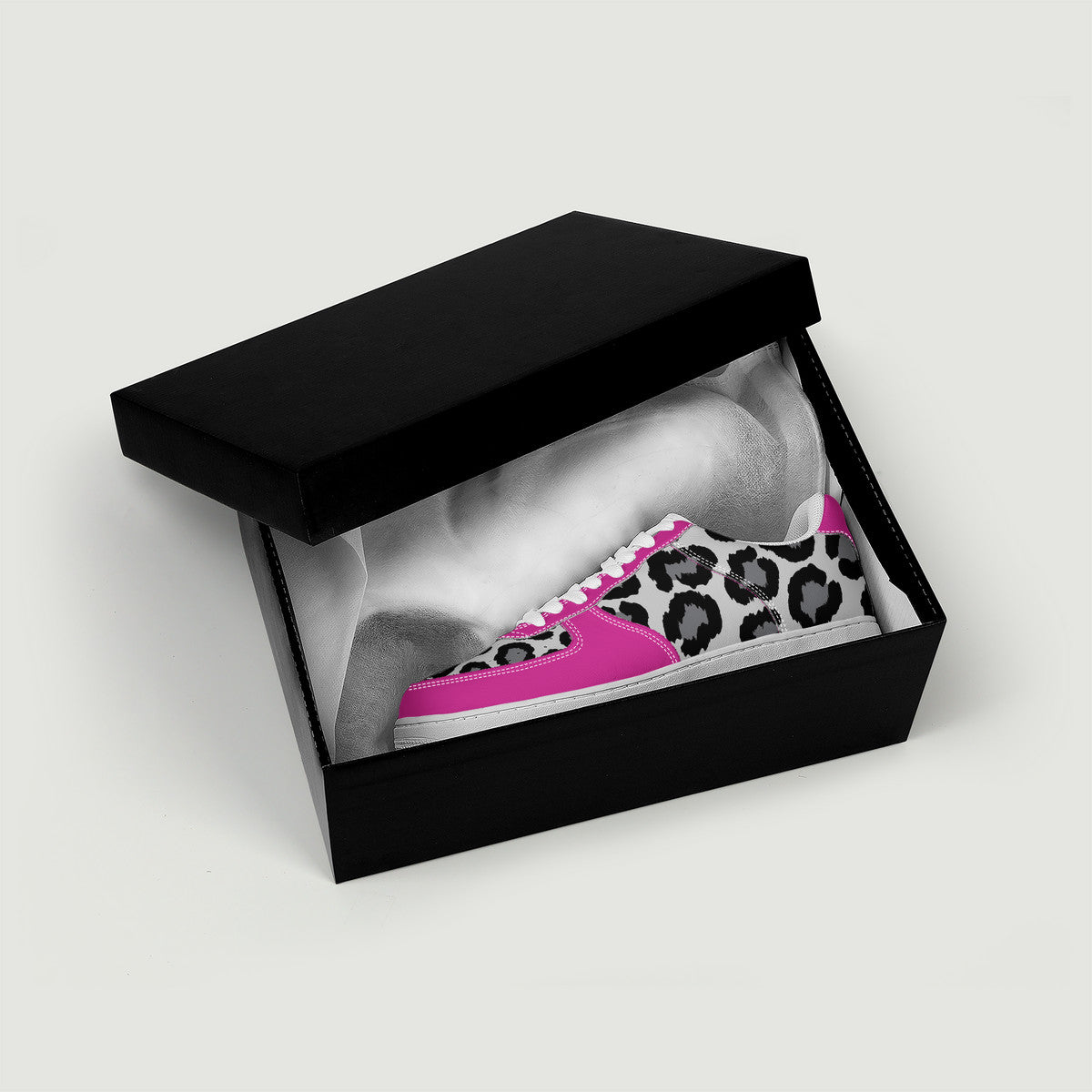 Low Top Unisex Sneaker Leopard print and Pink decoration JewelryLuxeUS.store