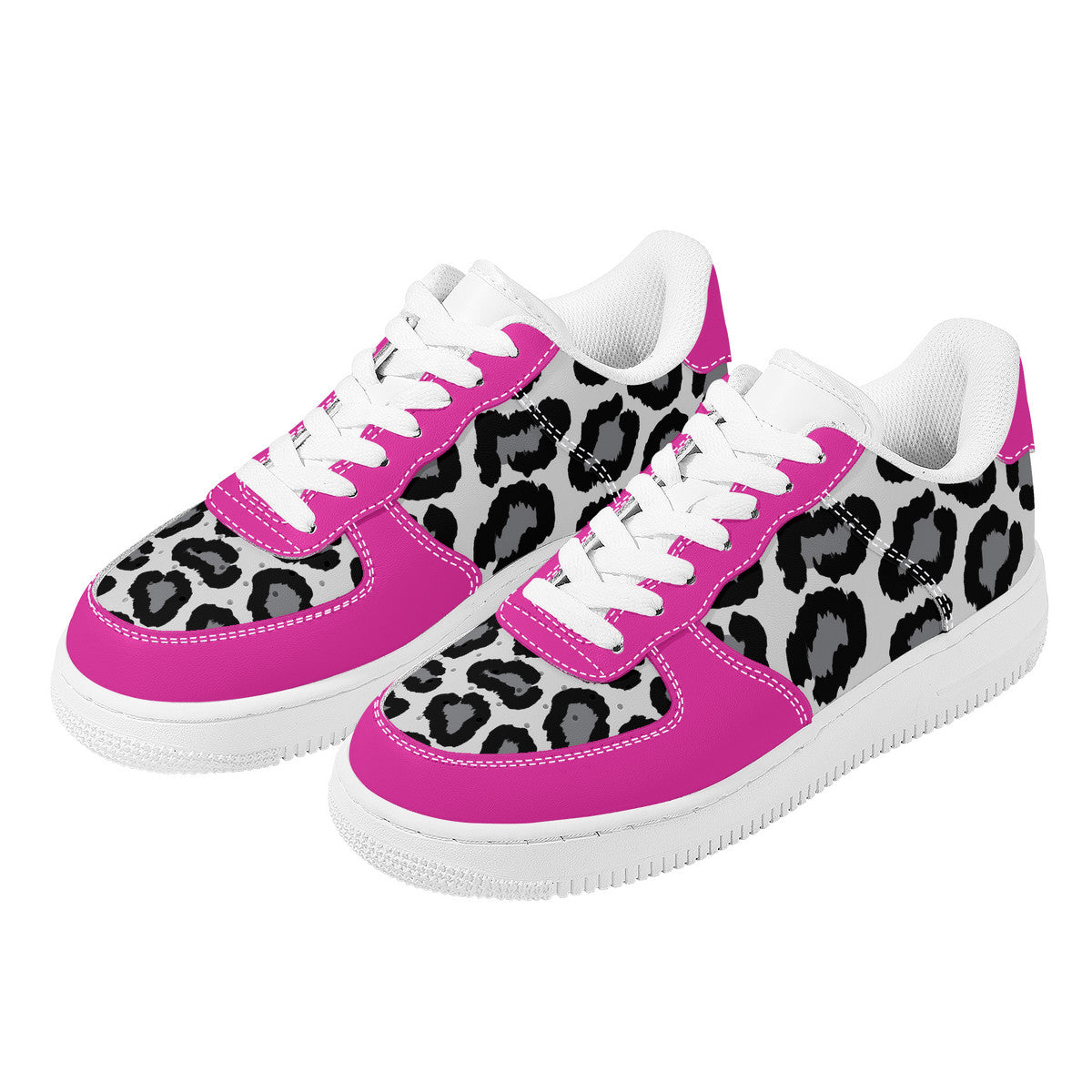 Low Top Unisex Sneaker Leopard print and Pink decoration JewelryLuxeUS.store
